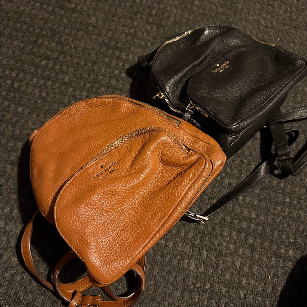 Kate spade mini backpacks- Black and Brown